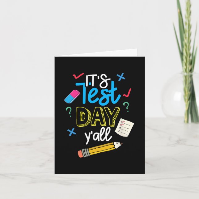 Testdag Yall Funny School TestExam Motivation Kort (Framsida)