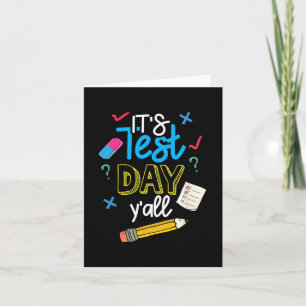 Testdag Yall Funny School TestExam Motivation Kort