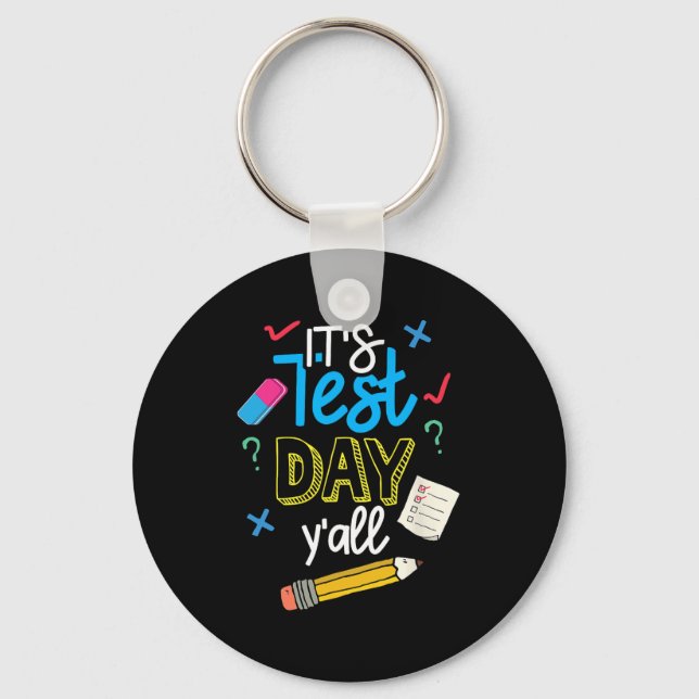 Testdag Yall Funny School TestExam Motivation Nyckelring (Framsida)