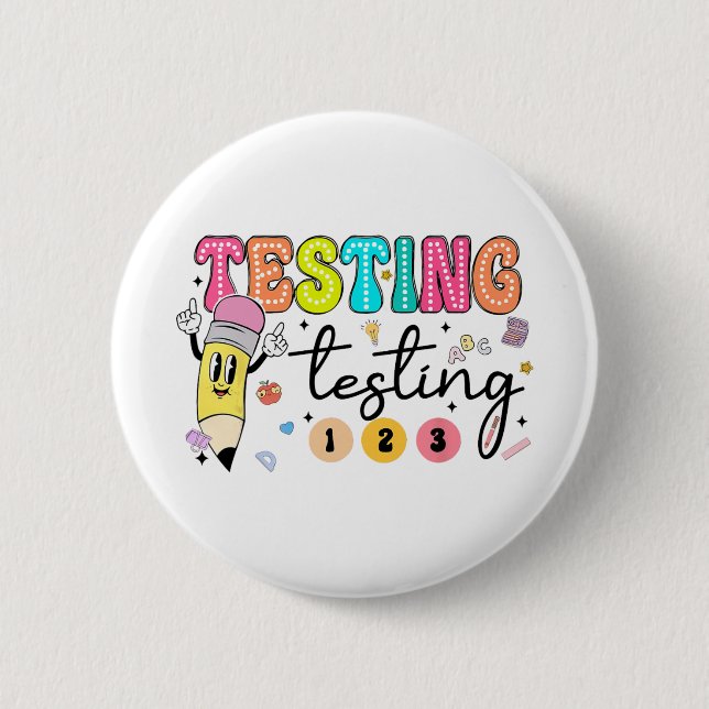 Testdag Yall Testing Day Lärare Knapp (Framsida)