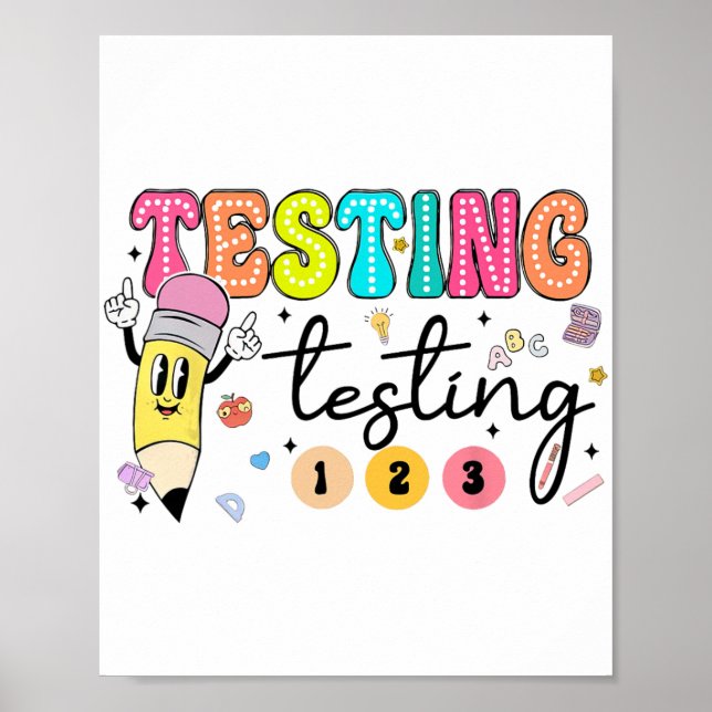 Testdag Yall Testing Day Lärare Poster (Framsidan)