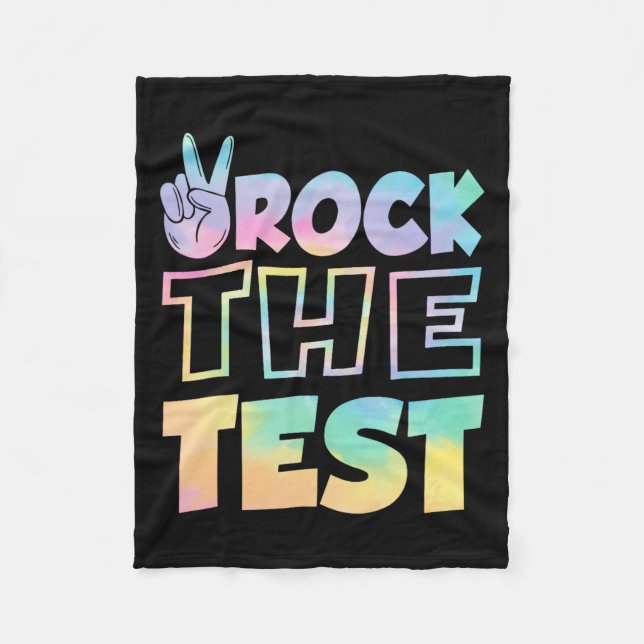 Testdagen Retro Motivational Teacher St. Fleecefilt (Framsidan)