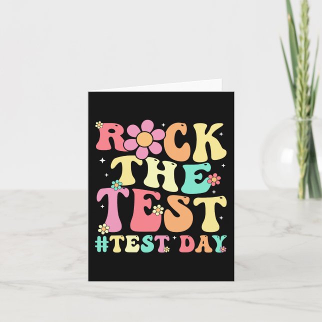 Testdagen Retro Motivational Teacher St. Kort (Framsida)