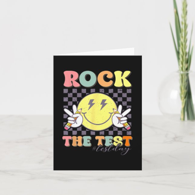 Testdagen Retro Motivational Teacher St. Kort (Framsida)