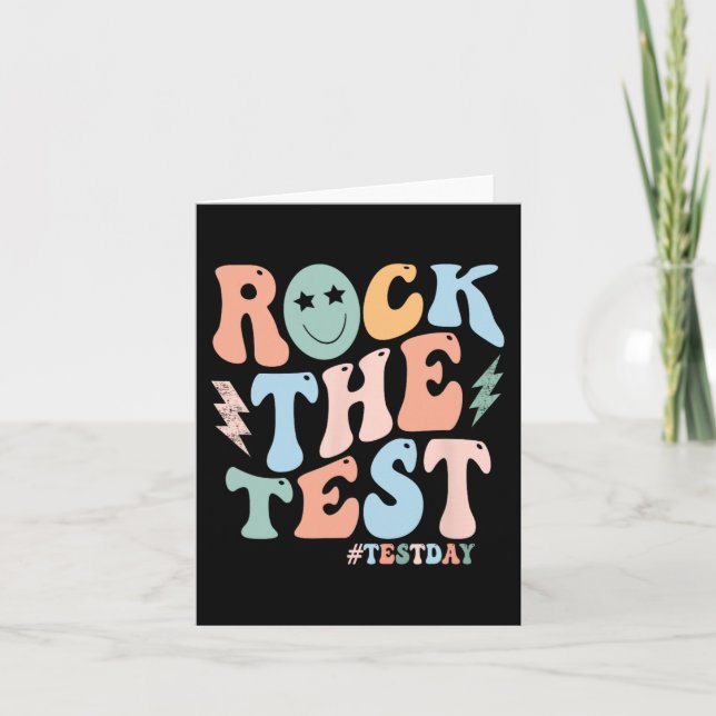 Testdagen Retro Motivational Teacher St. Kort (Framsida)