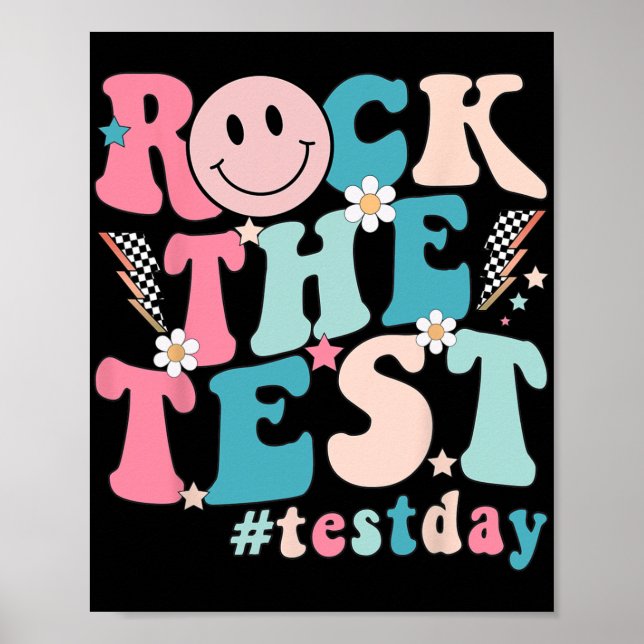 Testdagen Retro Motivational Teacher St. Poster (Framsidan)