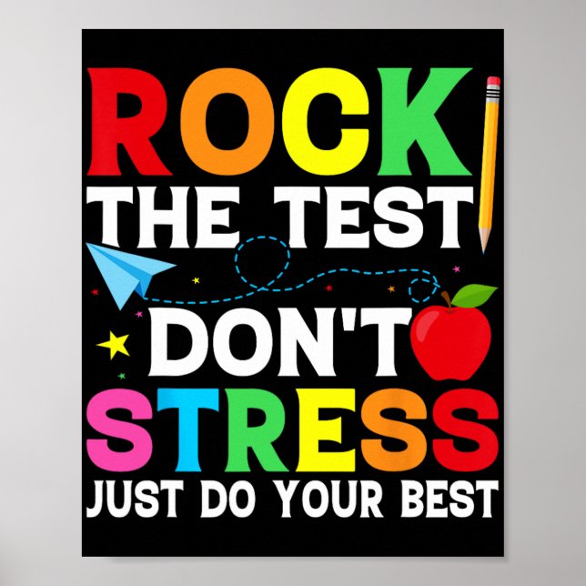 Testdagen Retro Motivational Teacher St. Poster (Framsidan)
