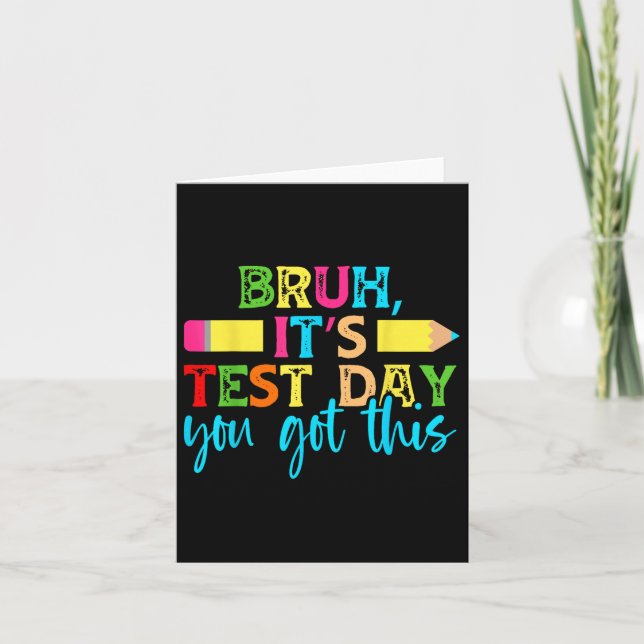 Testdagen som du Har den här testdagen läraren Stu Kort (Framsida)