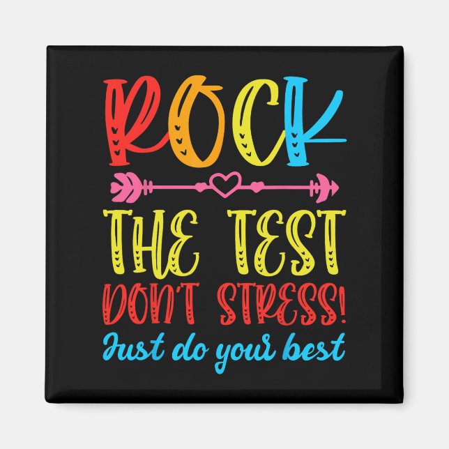 Testdagen Sten Testet Stressar inte lärartestin Magnet (Framsidan)