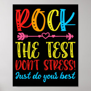 Testdagen Sten Testet Stressar inte lärartestin Poster