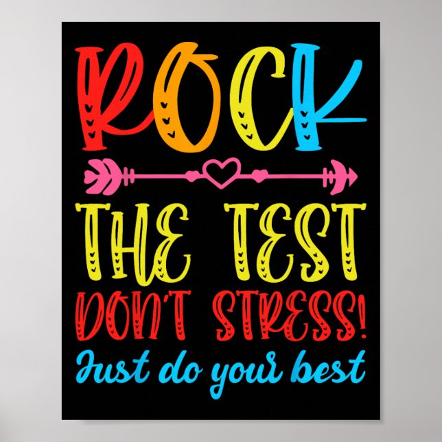 Testdagen Sten Testet Stressar inte lärartestin Poster (Framsidan)