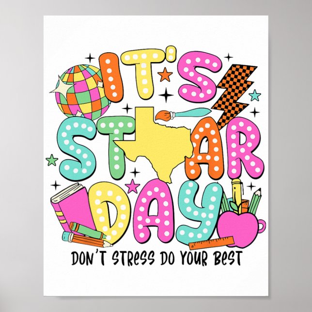 Testdagen Stressar inte din bästa testlärare Poster (Framsidan)