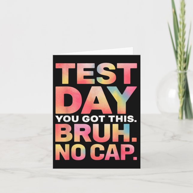 Testdagen Tröja för lärare Bruh den testdag du Har Kort (Framsida)