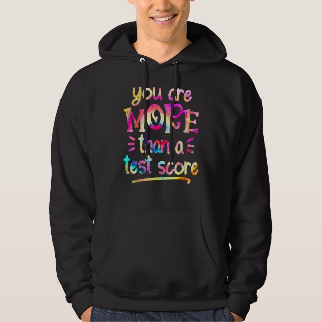 Testdagslärare Du är mer än en testpoäng i Hoodie (Framsida)