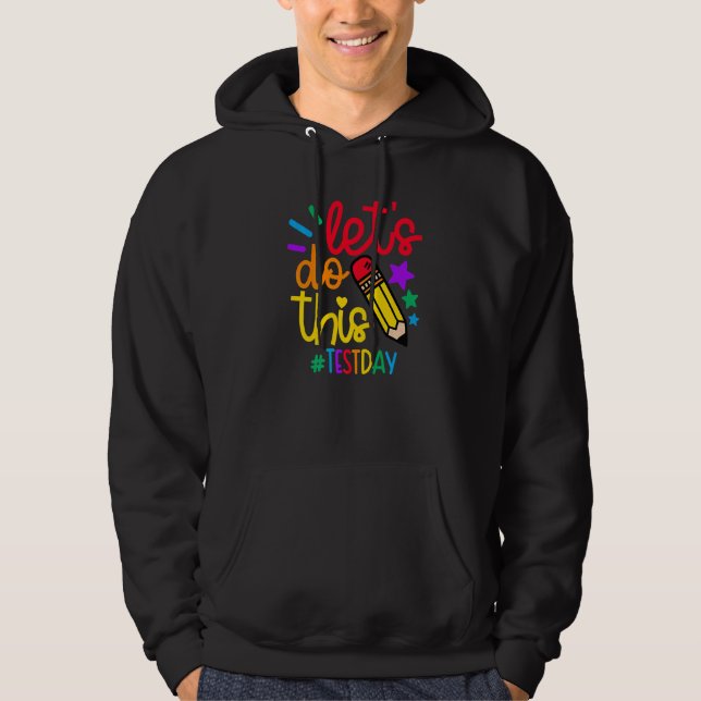 Testdagsläraren får inte utföra testdagstester hoodie (Framsida)