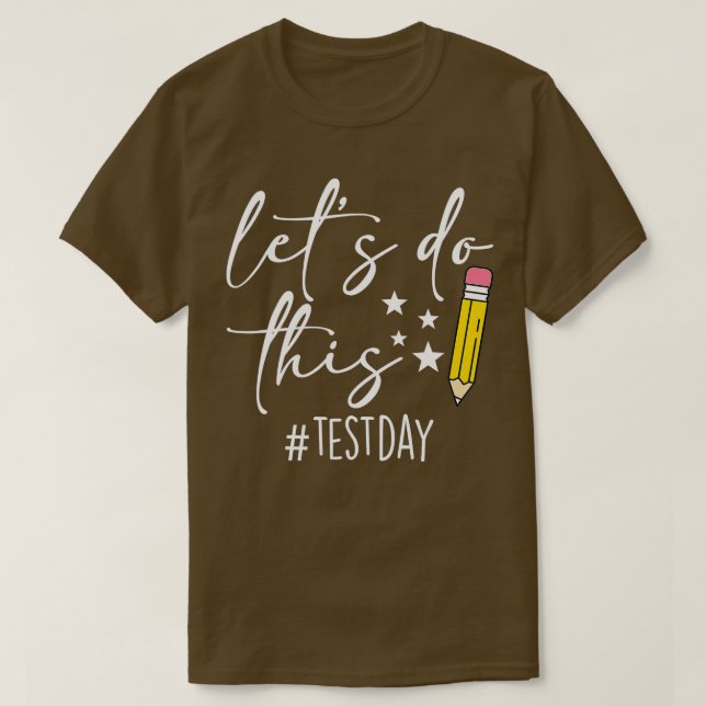 Testdagsläraren får inte utföra testdagstester t shirt (Design framsida)