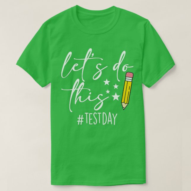 Testdagsläraren får inte utföra testdagstester t shirt (Design framsida)