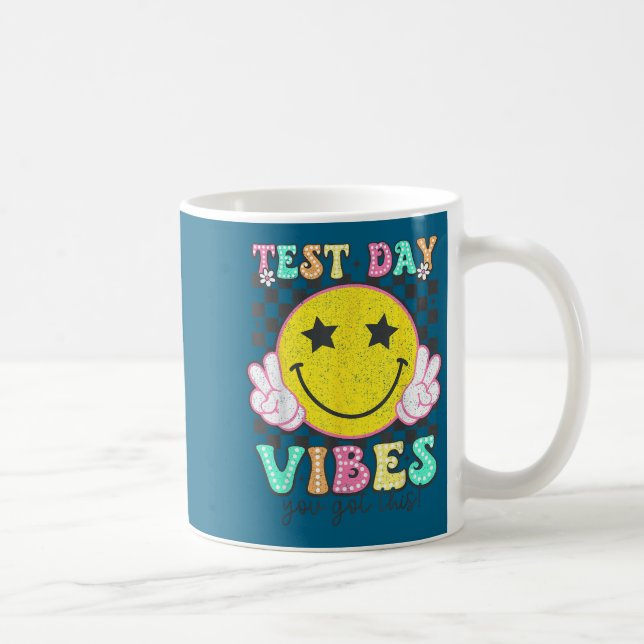 Testdagsstämning Du Klarar Det Retro Groovy Testni Kaffemugg (Höger)