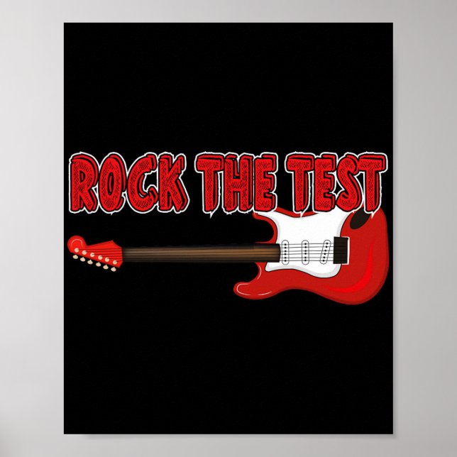 Testdagstesten för testguitar-lärarteatest poster (Framsidan)