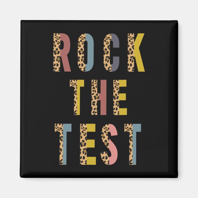 Testet Retro Motivational TestDay Teacher St. Magnet (Framsidan)