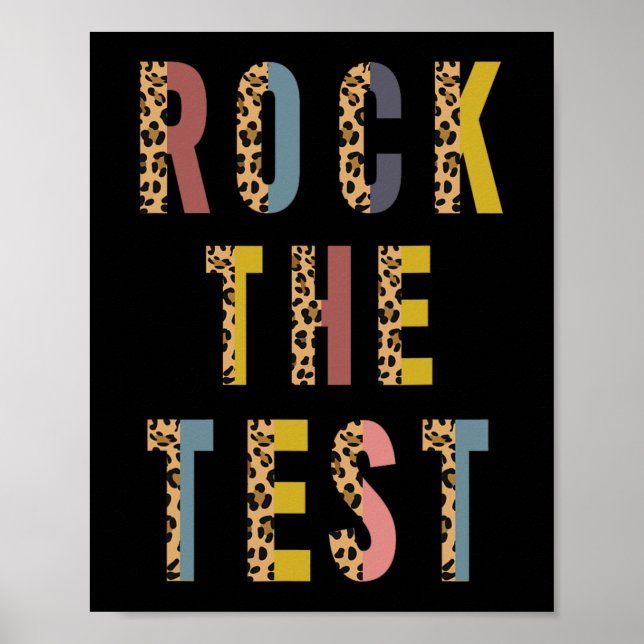 Testet Retro Motivational TestDay Teacher St. Poster (Framsidan)