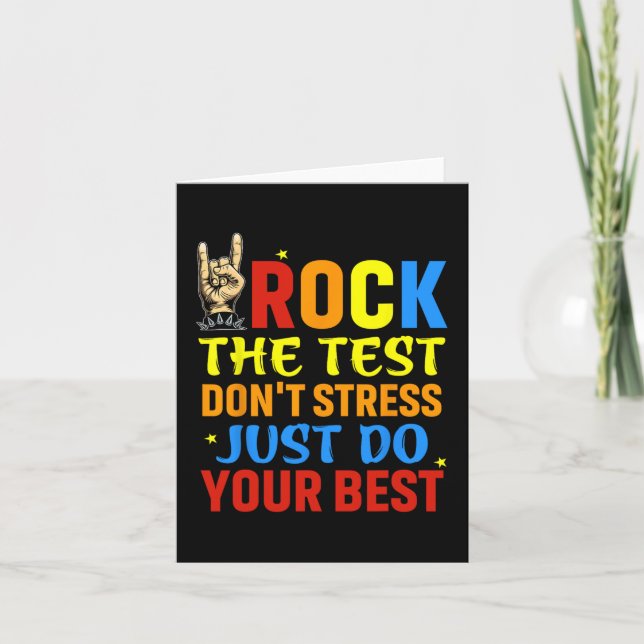Testet Stressar inte bara att göra ditt bästa prak Kort (Framsida)