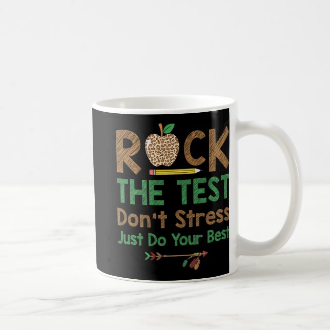 Testet Stressar inte bara Do Best Funny Lärare T Kaffemugg (Höger)