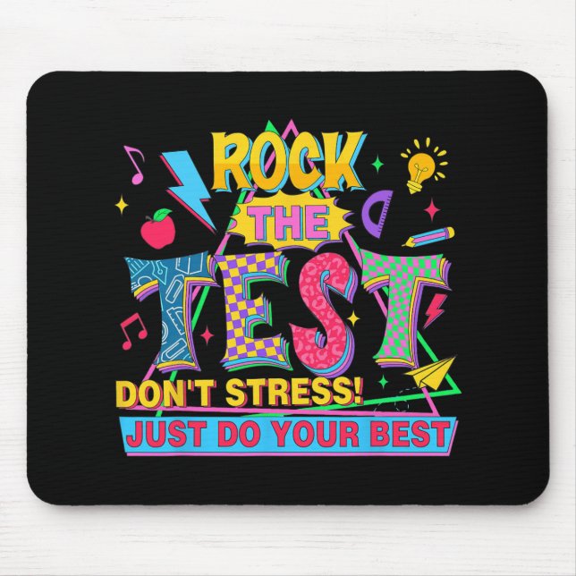 Testet Stressar inte Motivational Teacher Testing Musmatta (Framsidan)