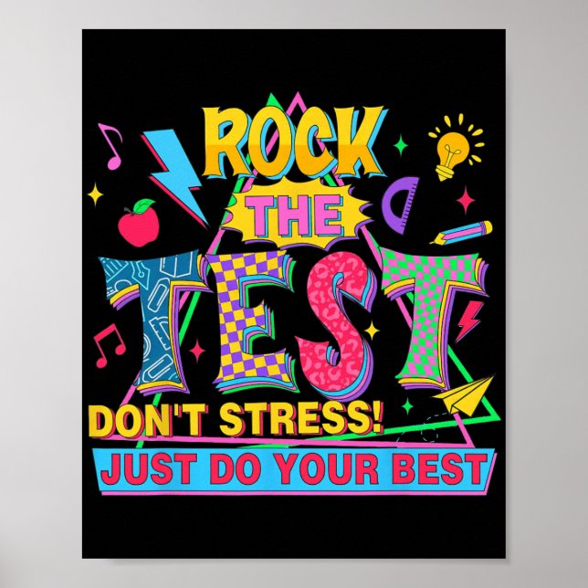 Testet Stressar inte Motivational Teacher Testing Poster (Framsidan)