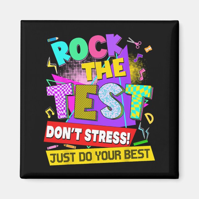 Testet Stressar testdagslärare Studenter Magnet (Framsidan)