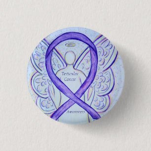 Testicular Cancer Angel Awareness Ribbon Pin Knapp