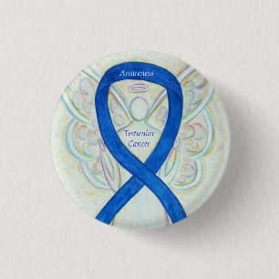 Testicular Cancer Angel Awareness Ribbon Stift Knapp