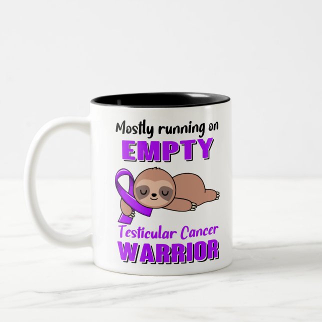 Testicular Cancer Awareness Gifts Två-Tonad Mugg (Vänster)