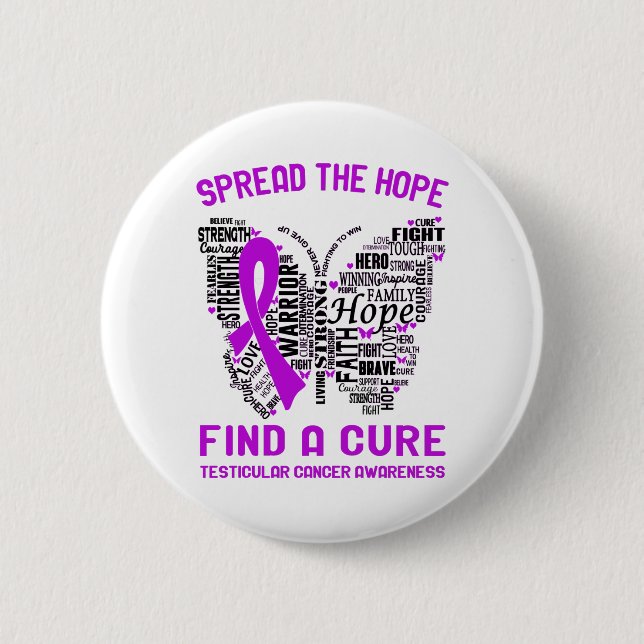 Testicular Cancer Awareness Month Ribbon Gifts Knapp (Framsida)