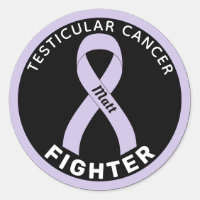 Testicular Cancer Fighter Ribbon Black