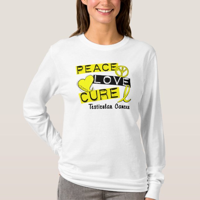 Testicular cancer för FREDKÄRLEKBOT T Shirt (Framsida)