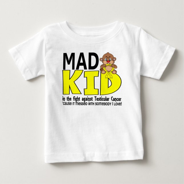 Testicular cancer för tokig unge tee shirt (Framsida)