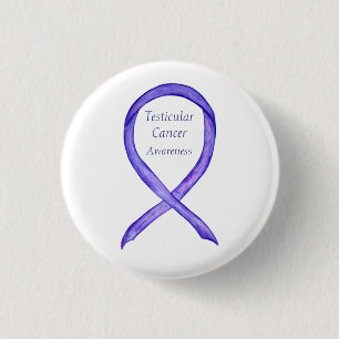 Testicular Cancer Orchid Awareness Ribbon Stift Knapp