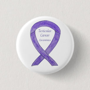 Testicular Cancer Orchid Awareness Ribbon Stift Knapp