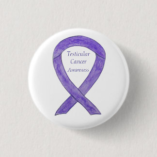 Testicular Cancer Orchid Awareness Ribbon Stift Knapp