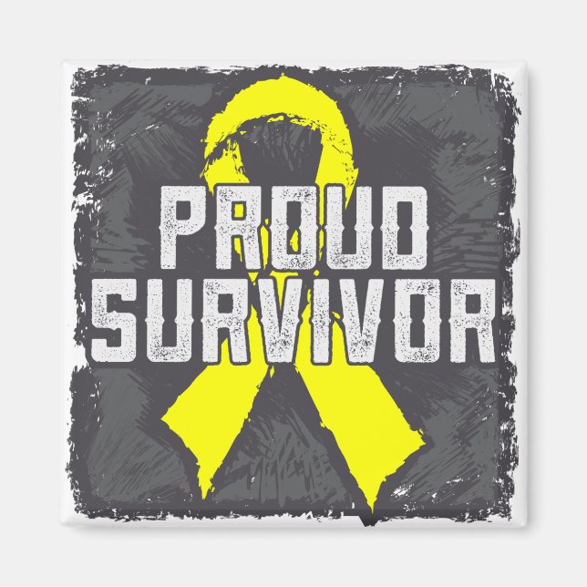 Testicular Cancer Proud Survivor Magnet (Framsidan)