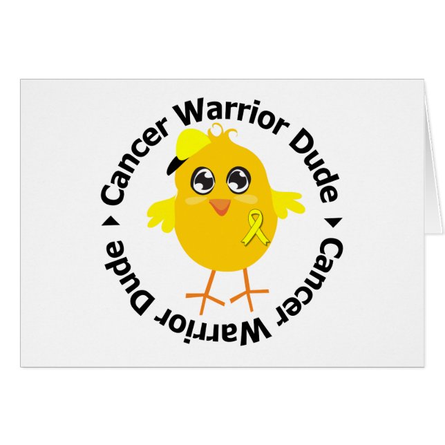 Testicular Cancer Warrior Boy Hälsningskort (Framsidan Horizontal)