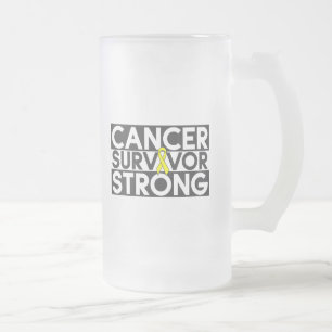 Testicular stark canceröverlevande frostat ölglas