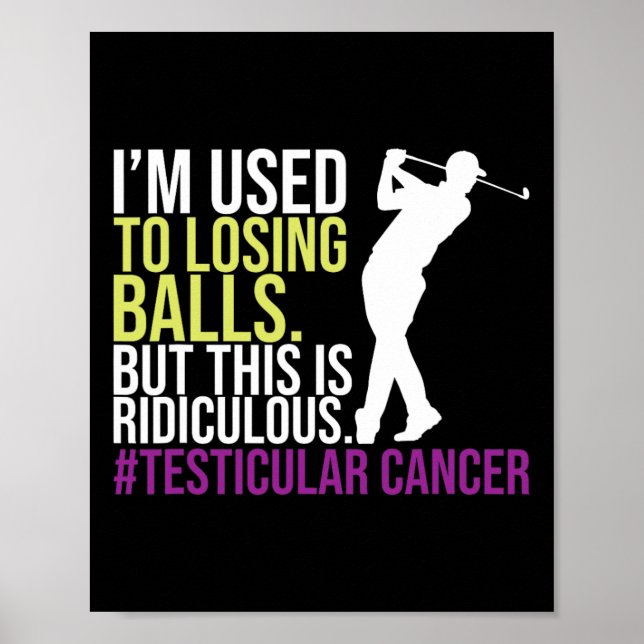 Testikelcancer April Medvetenhetsmånad Överlevare  Poster (Framsidan)