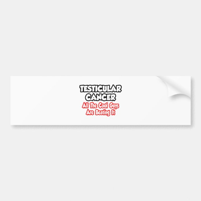 Testiker Cancer.. alla Coolor som killar slår Bildekal (Framsidan)