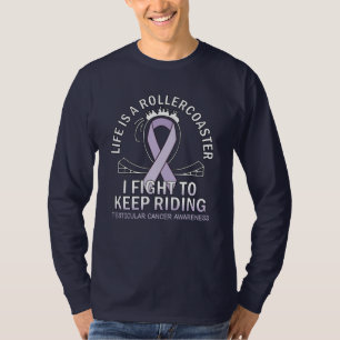 Testikulär cancermedvetenhet, ljus lila t shirt