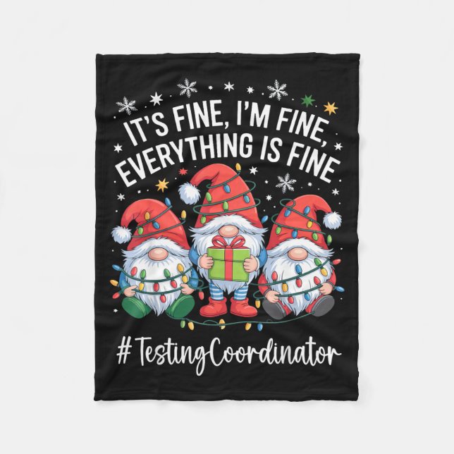 Testing Coordinator Gnome Everything Is Fine Funny Fleecefilt (Framsidan)