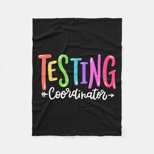 Testing Coordinator Test Day Exam Motivational Squ Fleecefilt (Framsidan)