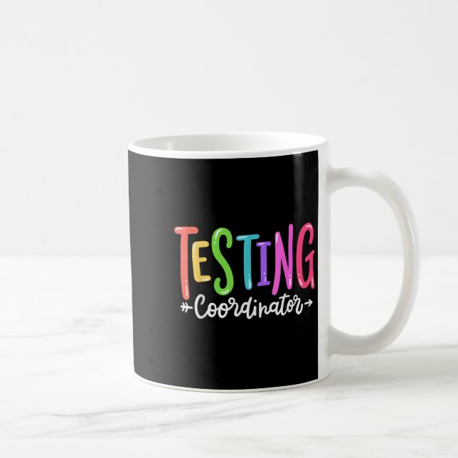 Testing Coordinator Test Day Exam Motivational Squ Kaffemugg (Höger)