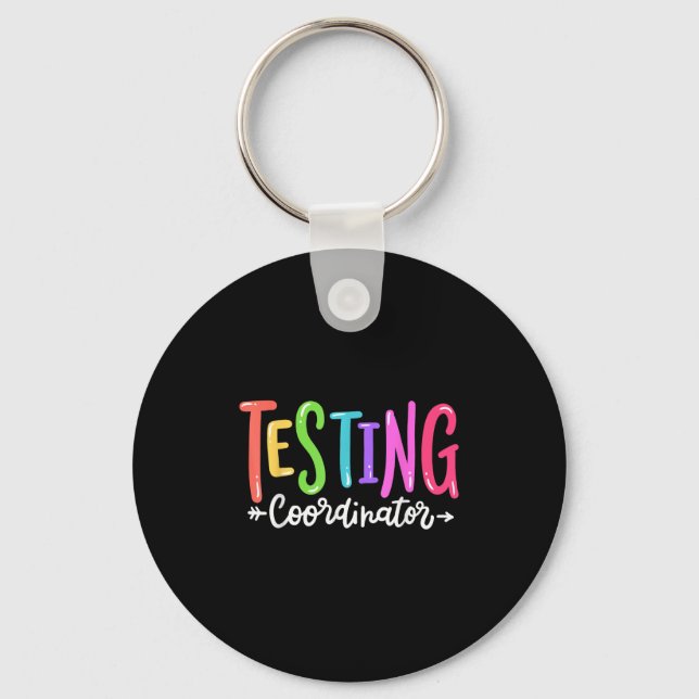 Testing Coordinator Test Day Exam Motivational Squ Nyckelring (Framsida)